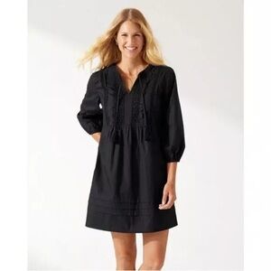 Tommy Bahama Poplin Split Neck Dress